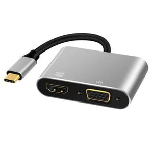 Usb 3.1 Type C To Vga Hdmi 4K Video Converters Adapter Platinum