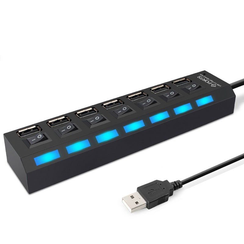 Usb Hub 3.0 7 Ports Multi Splitter For Pc Laptop 2.0 Usb3.0 Multiple