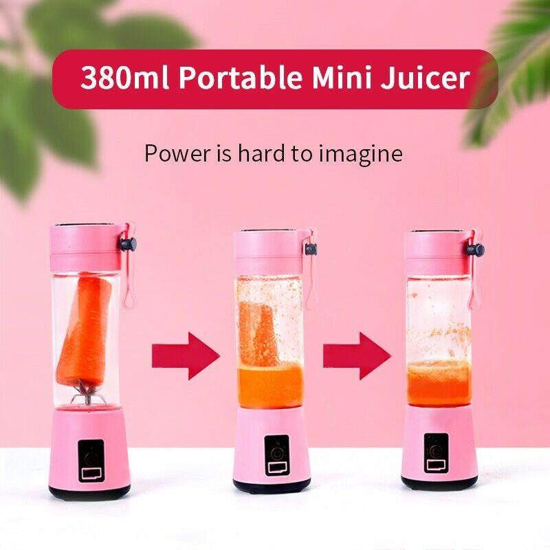 6 Blades Portable Blender Bottle Travel Usb Electric Juicer Cup Machine