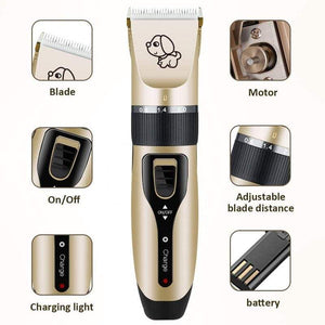 Usb Rechargeable Cat Dog Hair Trimmer Electrical Pet Clipper Cutter Grooming