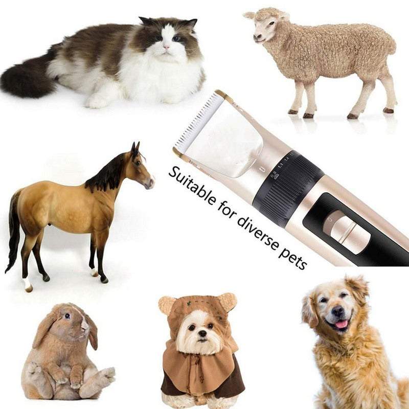 Pet Shearing Clipping Usb Rechargeable Dog Grooming Kit Electric Clipper Comb Set Hair Trimmer