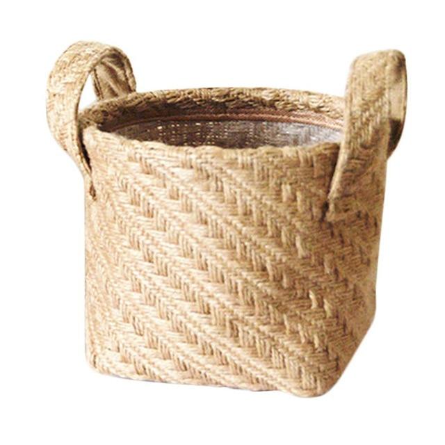 Jute Cloth Basket Home Storage Ideas Boho Decor