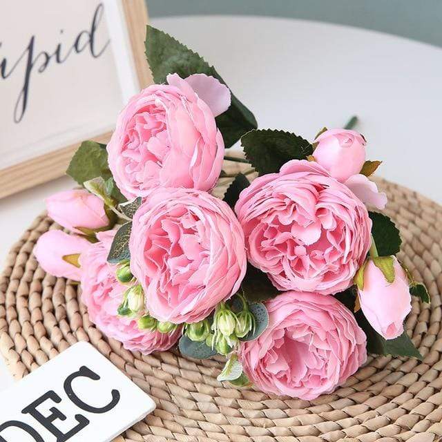 Colourful Peonies Artificial Flowers Home Decor