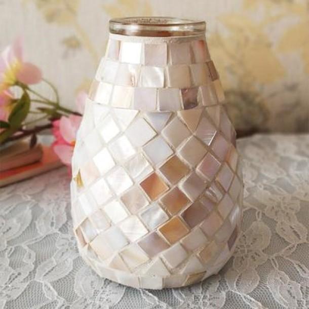 Mosaic Glass Vase Home Decor Accessories