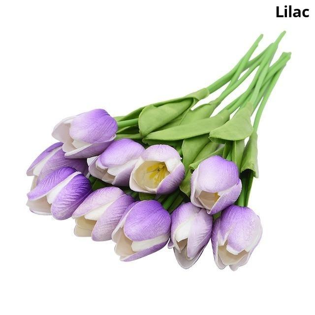Colourful Tulips Artificial Flowers Decor
