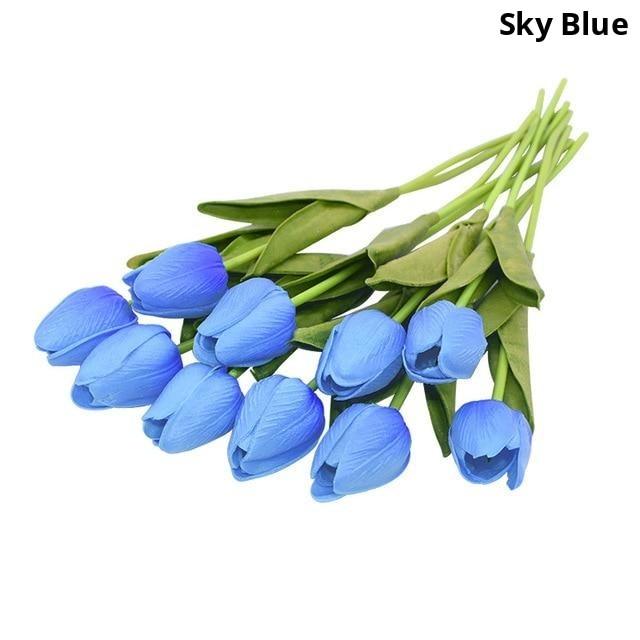 Colourful Tulips Artificial Flowers Decor