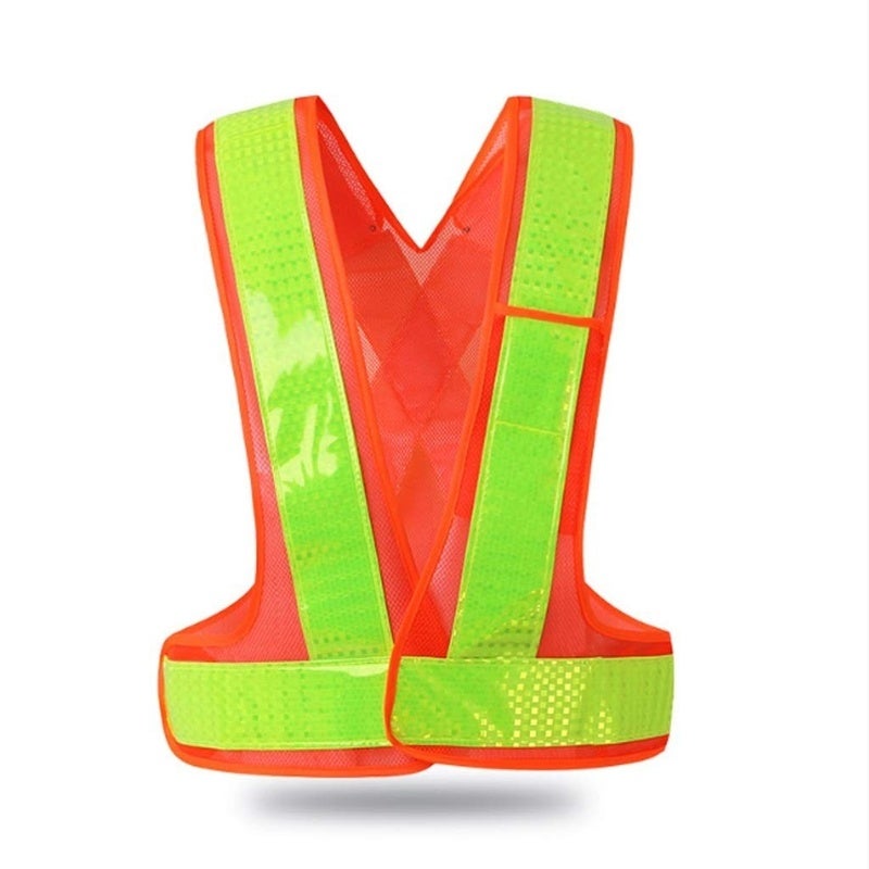 V Shaped Reflective Safety Vest Orange