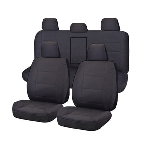 Seat Covers For Mitsubishi Triton Fr Mq Series 01/2015 - On Dual Cab Utility Charcoal All Terrain