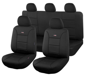 Seat Covers For Hyundai Kona Active Elite Highlander N-Line Premium 08/2017 On Sharkskin Black