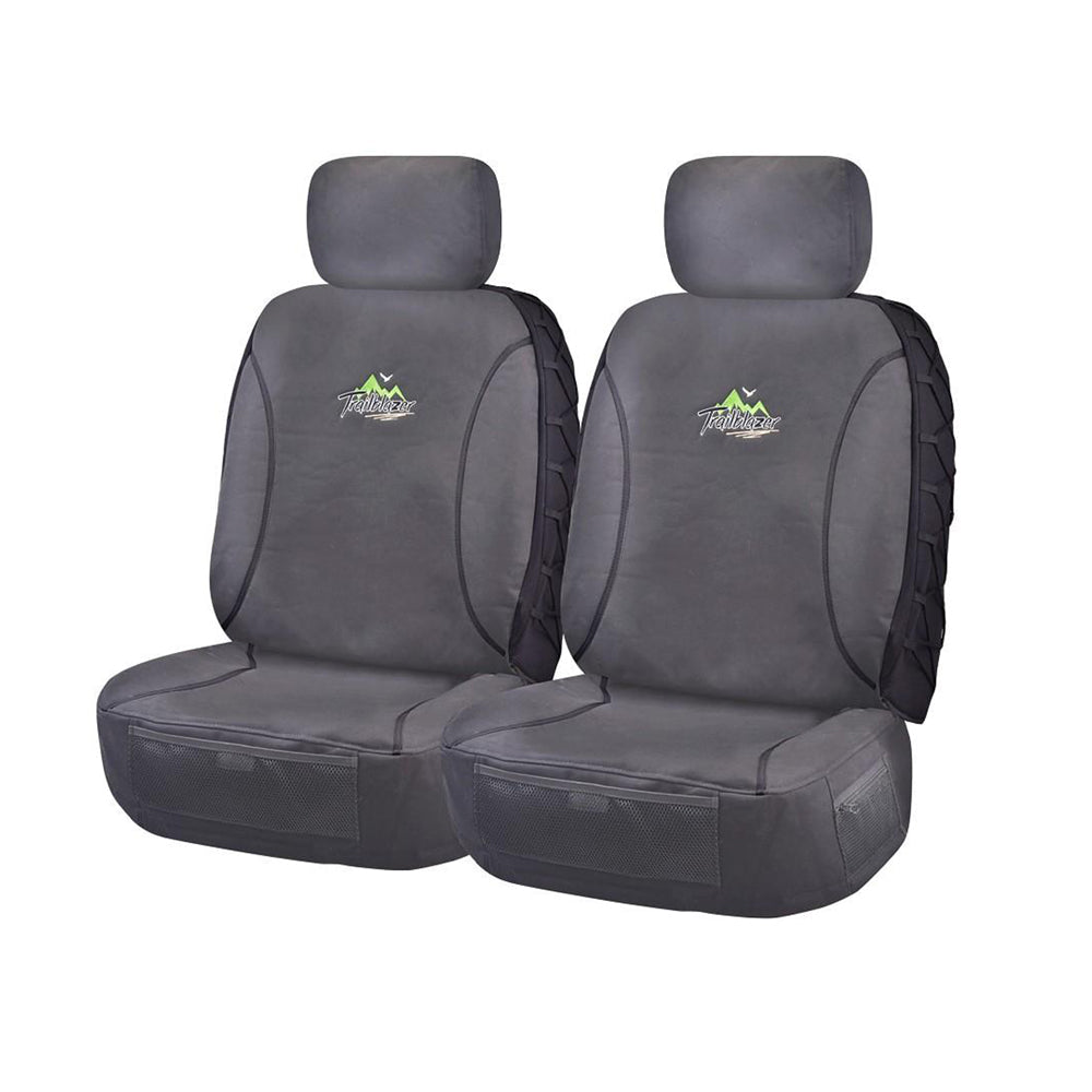 Seat Covers For Mitsubishi Triton Mq Series 01/2015 - On Single Cab Chassis Front 2X Buckets Charcoal Trailblazer