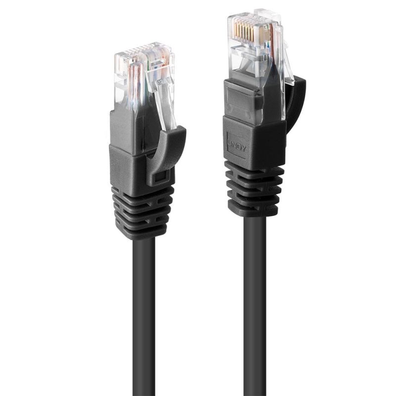 Lindy .5M Cat6 Utp Cable Black