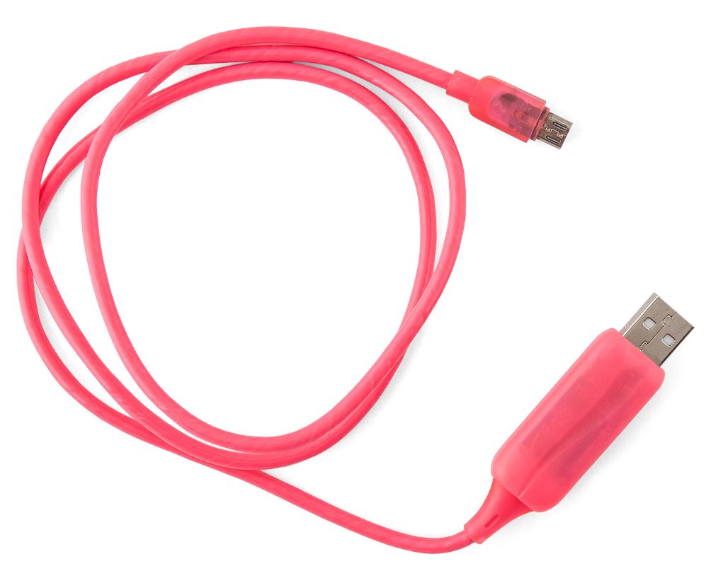 Generic 1M Led Light Up Visible Flowing Micro Usb Charger Data Cable Pink Charging Cord For Samsung Lg Android Mobile Ph