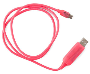 Generic 1M Led Light Up Visible Flowing Micro Usb Charger Data Cable Pink Charging Cord For Samsung Lg Android Mobile Ph