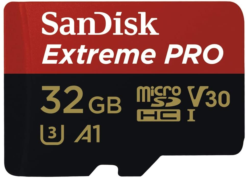 Sandisk 32Gb Extreme Pro Microsdhc Sqxcg V30 U3 C10 A1 Uhs-1 100Mb/S R 90Mb/S W 4X6 Sd Adaptor Android Smartphone Action