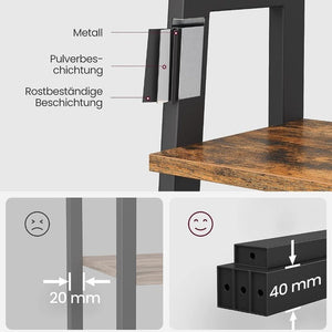 5-Tier Industrial Bookcase Rustic Brown