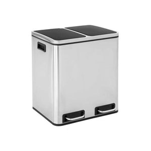 Dual Kitchen Bin 2X15l Waste Separator