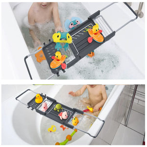 Aluminum Extendable Bathtub Caddy Tray For Bathroom