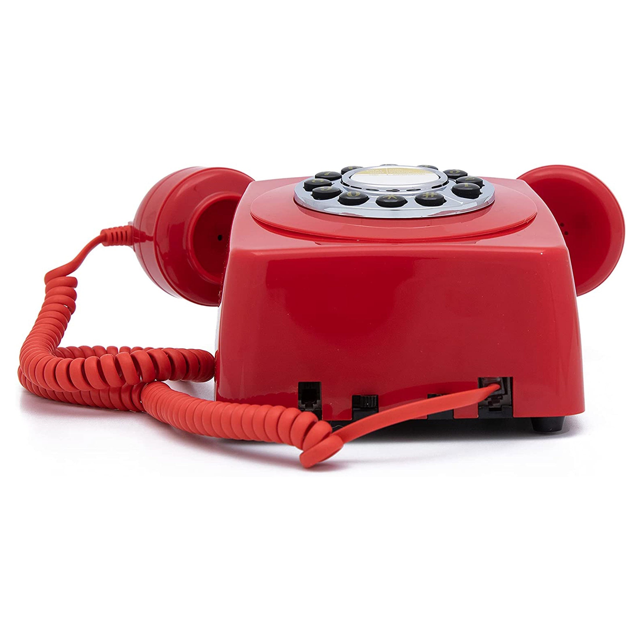 Gpo 746 Retro Wall Mount Rotary Push Button Home Phone Landline Classic Red