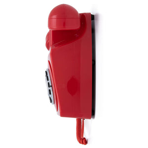 Gpo 746 Retro Wall Mount Rotary Push Button Home Phone Landline Classic Red