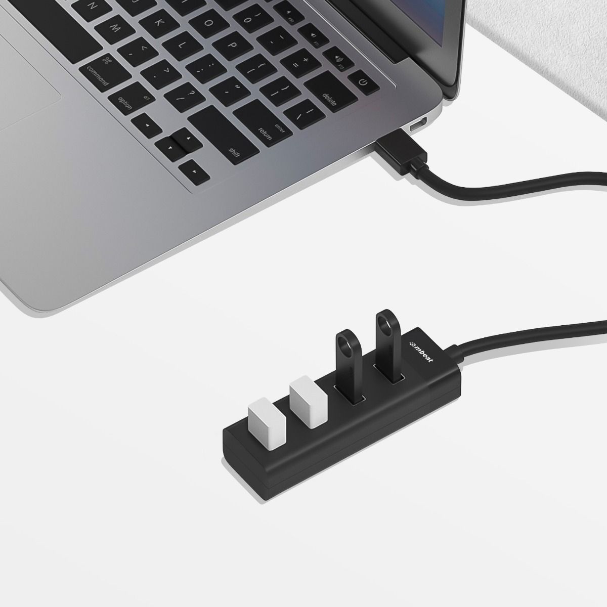 Mbeat 4-Port Usb 3.0 Hub Black