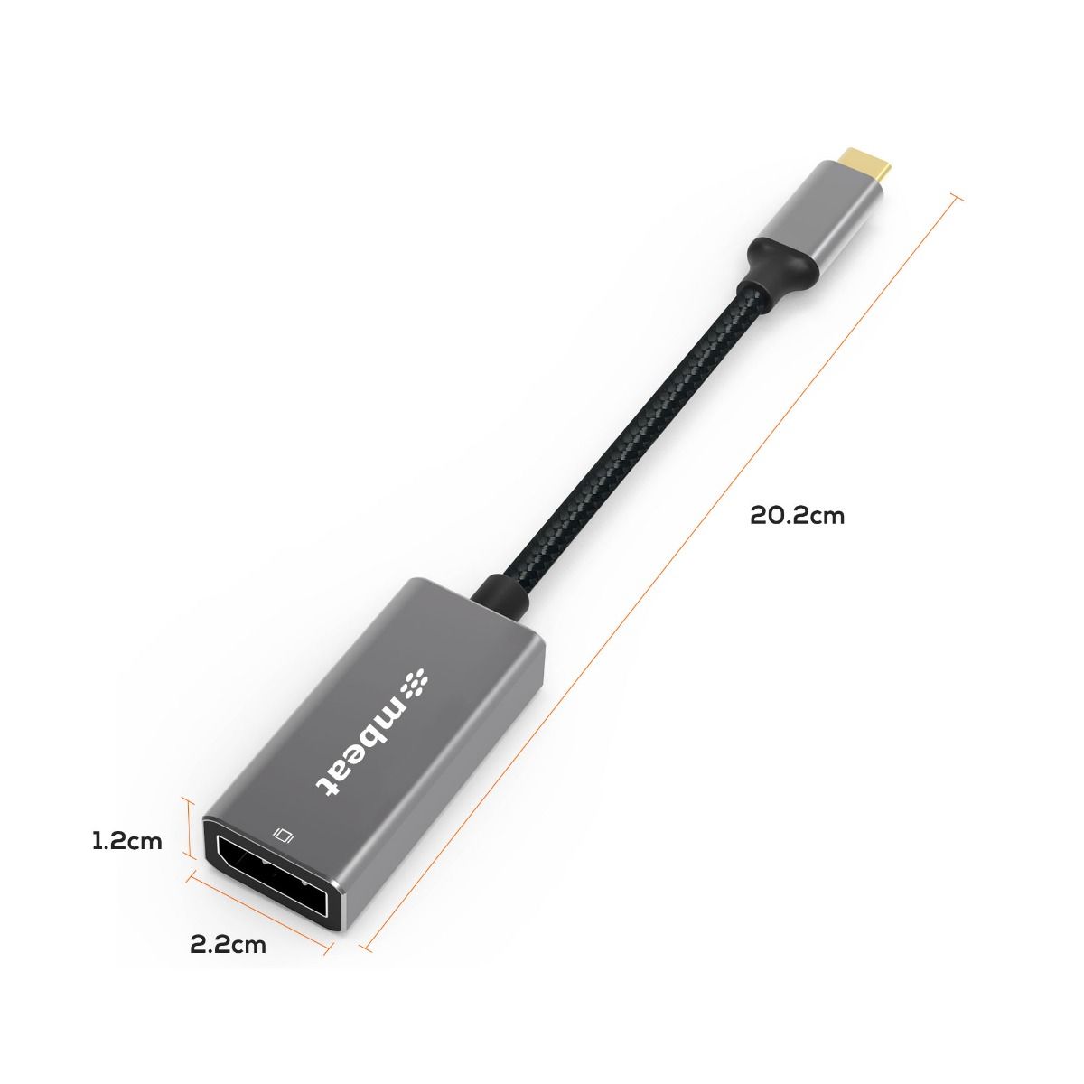 Mbeat Elite Usb-C To Display Port Adapter Space Grey