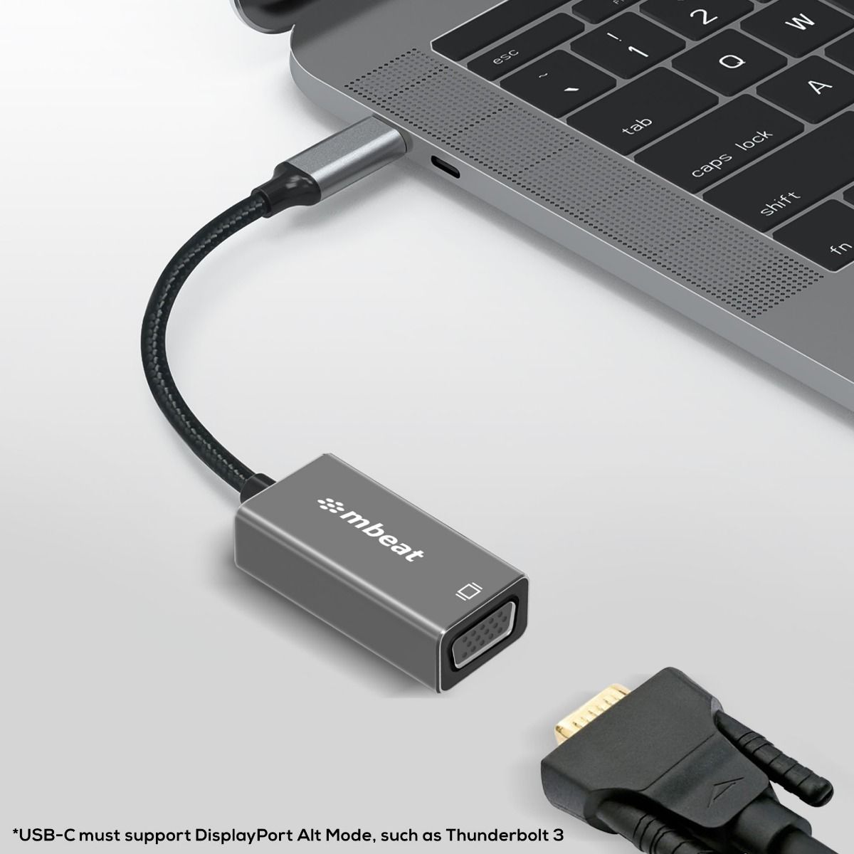 Mbeat Elite Usb-C To Vga Adapter- Space Grey