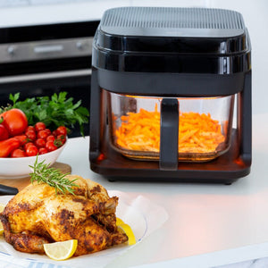 6.5L Glass Digital Air Fryer Oven 1200W >200C Easy Cleaning