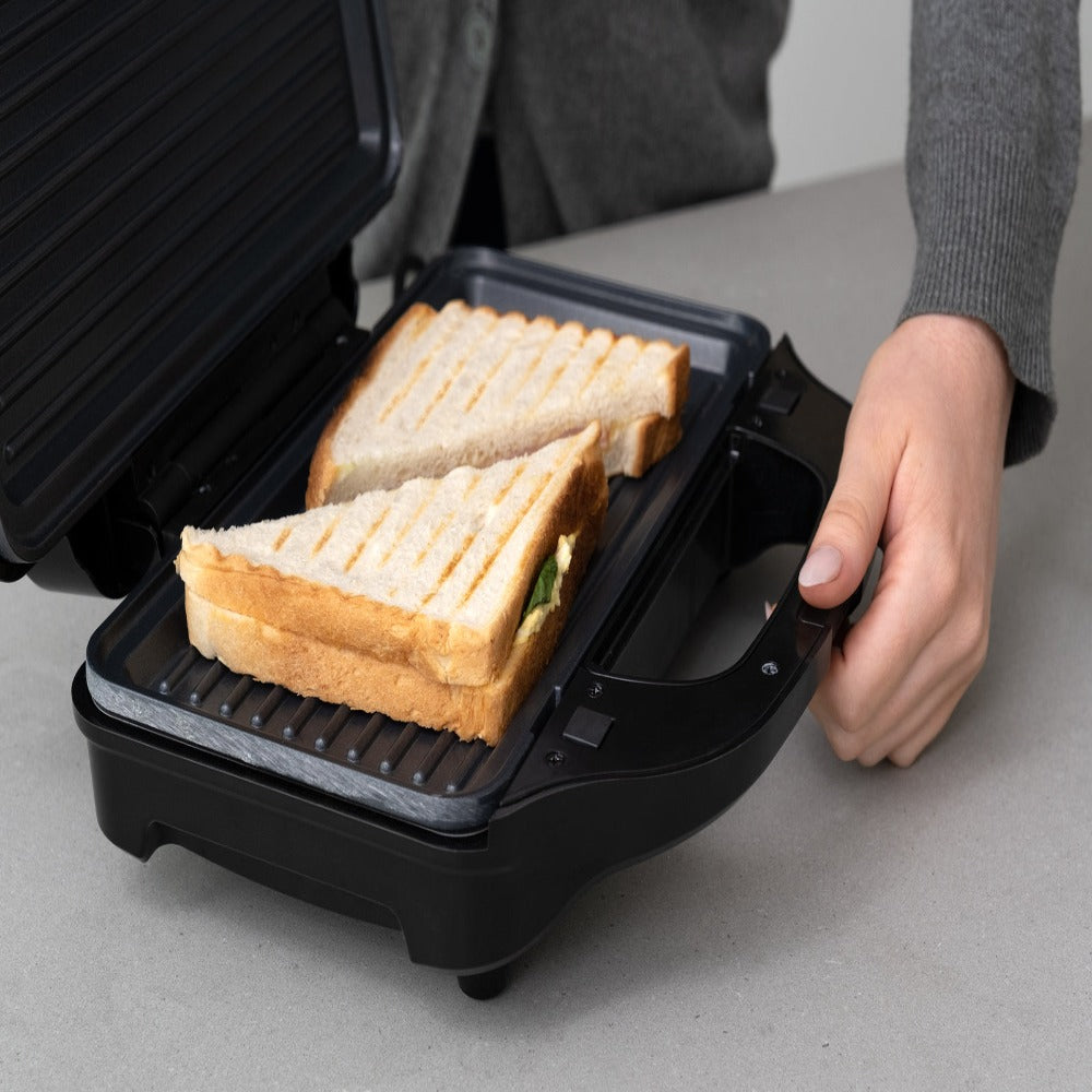 Sandwich Press W/ 3 Interchangeable Plates Incl Toasties & Waffles