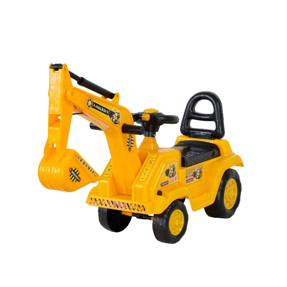 Ride-On Children S Toy Excavator Truck (Yellow)