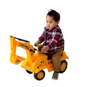 Ride-On Children S Toy Excavator Truck (Yellow)