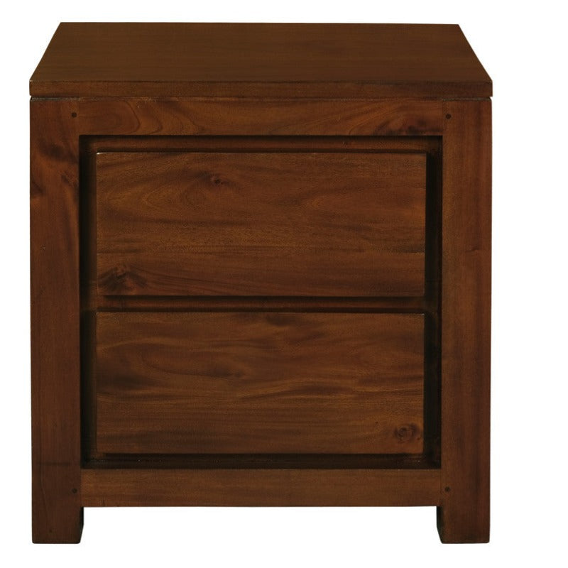 Amsterdam 2 Drawer Bedside Table (Mahogany)