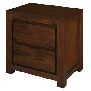 Amsterdam 2 Drawer Bedside Table (Mahogany)