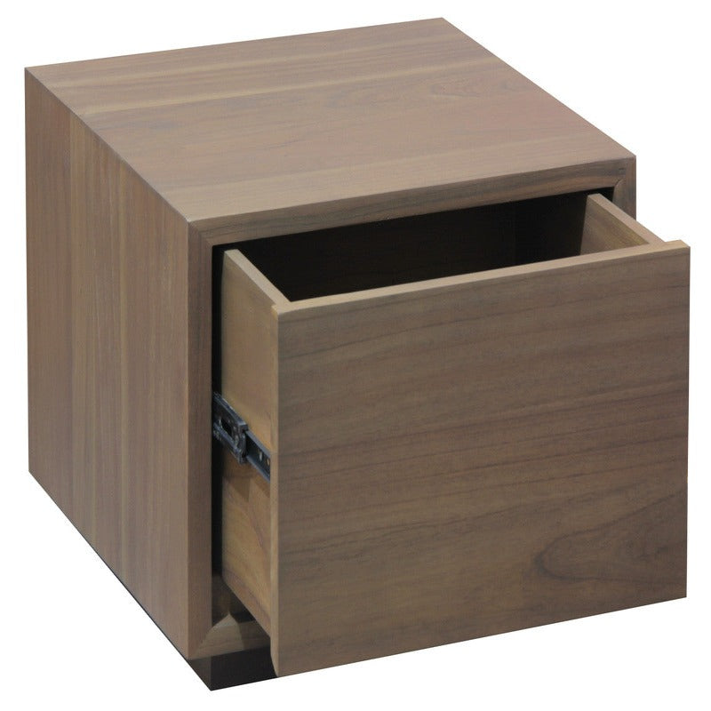 Oscar 1 Drawer Low Bedside Table (Latte)