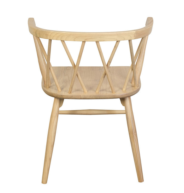 Sierra Cross Back Oak Chair - Set Of 2 (Natural)