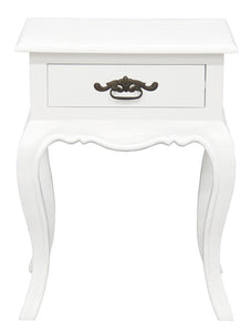French Provincial 1 Drawer Lamp Table (Light Pecan)