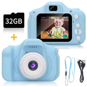 Mini Digital Children Camera Kids 2.0" Lcd Toy 32G Card Hd