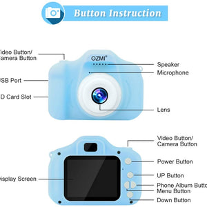 Mini Digital Children Camera Kids 2.0" Lcd Toy 32G Card Hd