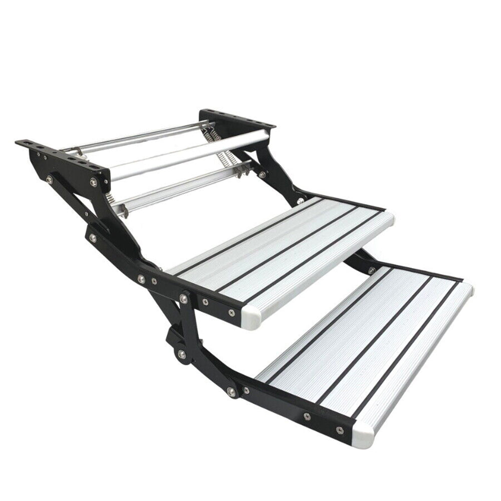 Aluminium Double Caravan Step Pull Out Folding Steps For Road Rv Camper Trailer