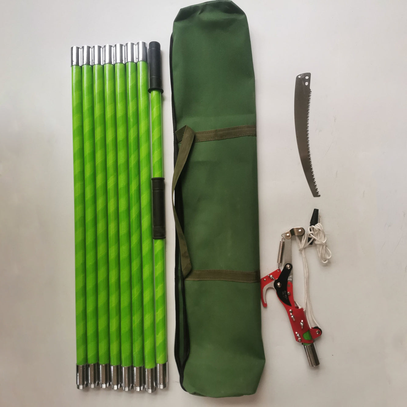 8M Detachable Pole Pruning Saw Tree Trimmer Shearing Portable Storage Bag