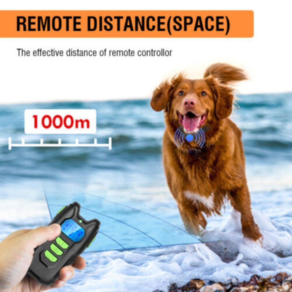 Electric Pet Dog Training Anti Bark Collar Sound Vibrate Auto Rechargeable New