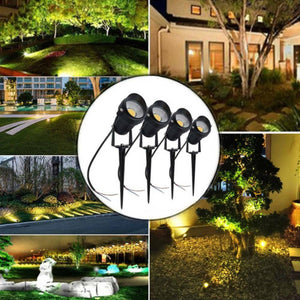 10Pcs Led Spotlights Landscape Warm Light Lamp Waterproof Outdoor Garden Yard 12V