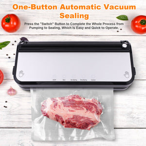 New Vacuum Sealer Machine Fresh Dry Wet Food Saver Storage With Bags Built-In Cutter