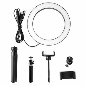 10" Dimmable Led Ring Light Tripod Stand For Phone Makeup Live Selfie