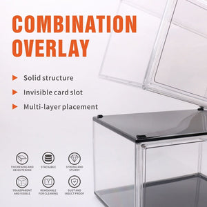 3Pcs Shoe Display Box Clear Container Stackable Boxes Storage Case