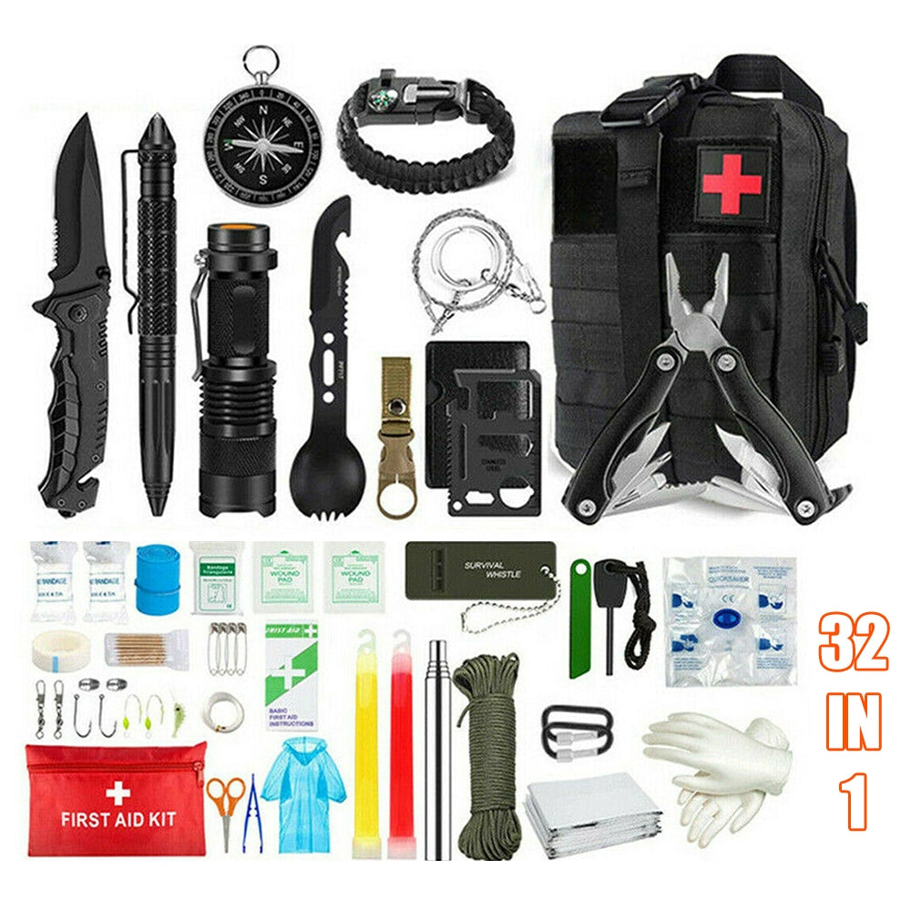 Tactical Emergency Survival Kit Outdoor Sports Hiking Camping Sos Tool Equipment