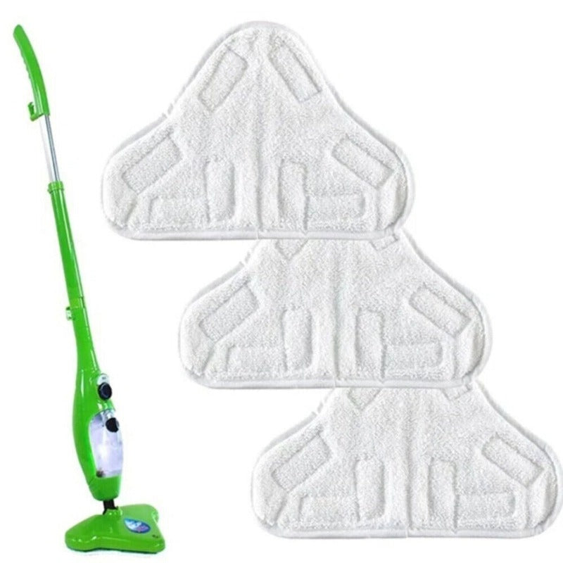 5Pcs Stick On White Washable Cleaning Pads Microfiber For X5 Steam Mop H20 H2o