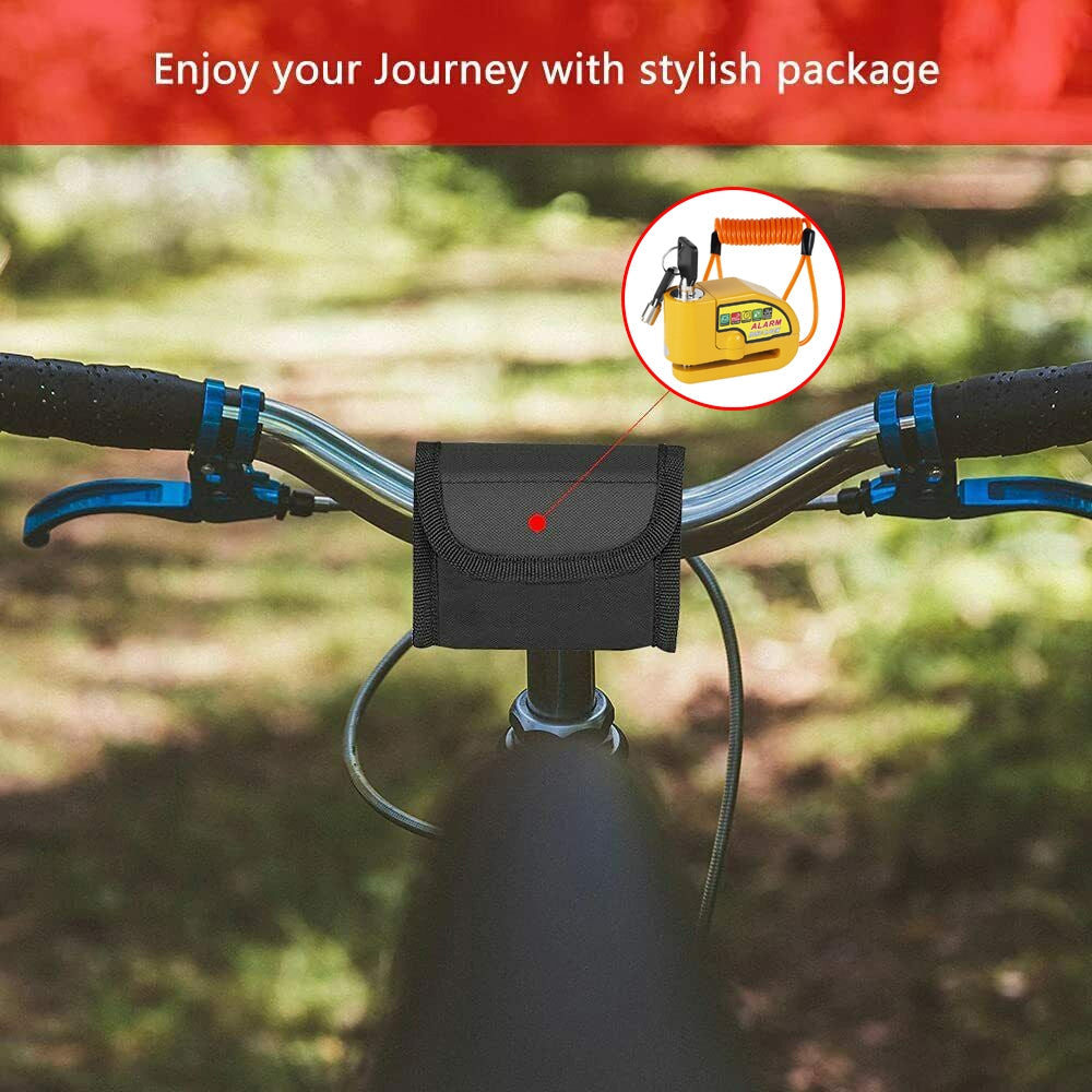 Motorcycle Alarm Disc Lock Electric Rotor Bicycle Bike Brake Security Yellow