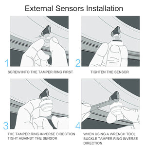 4 Sensor Solar Wireless Tpms Car Tire Tyre Pressure System Monitoring External