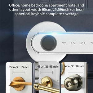 Smart Fingerprint Door Lock Electronic Handle Digital Password Bluetooth Key App