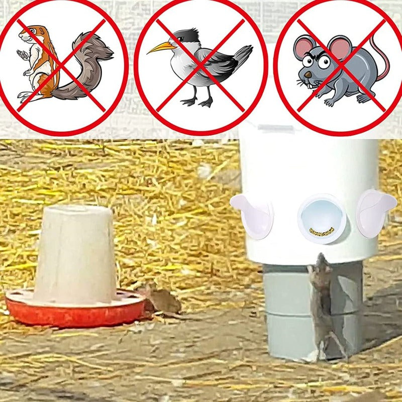 4 Port Chicken Feeder Poultry Diy Pvc Gravity Fed